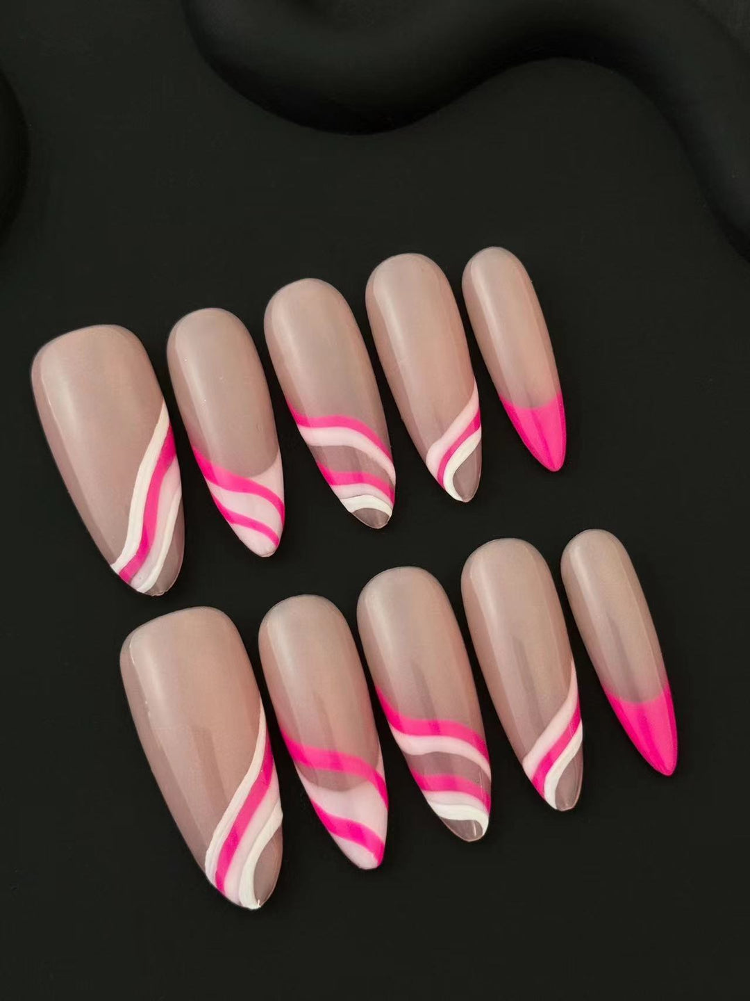 Neon Wave French Tips